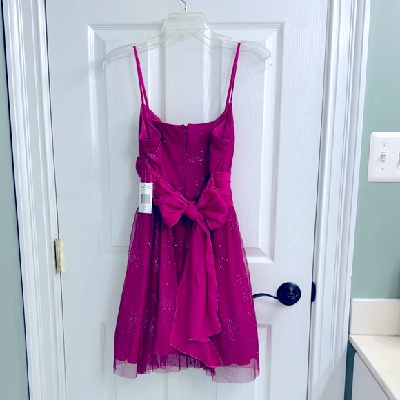 SALE🎄B. Smart Pink Glitter Mini Dress - Picture 6 of 7